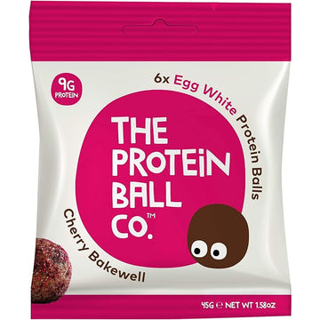 The Protein Ball Co Cherry Bakewell Protein + Vitamin Balls 45g - 10 Pack