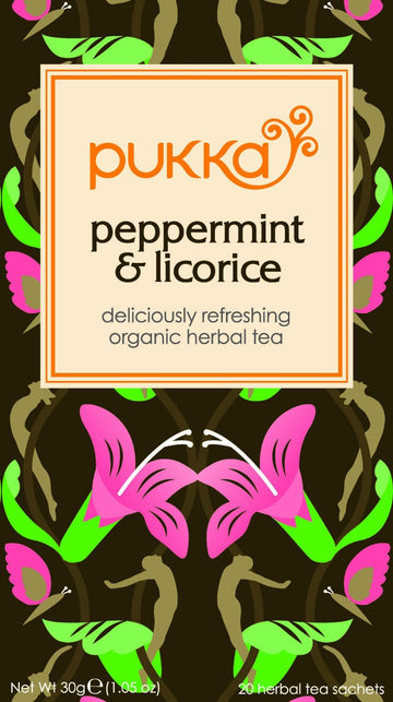 Pukka Herbs Peppermint & Licorice 20 organic herbal tea sachets