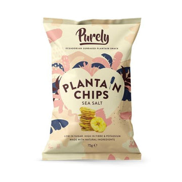 PURELY PLANTAIN Plantain Chips - Salted 75g - 10 Pack