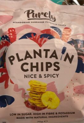 PURELY PLANTAIN Plantain Chips - Nice & Spicy 75g - 10 Pack