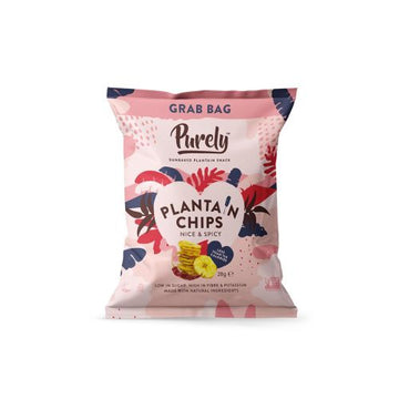 PURELY PLANTAIN Plantain Chips - Nice & Spicy 28g - 20 Pack