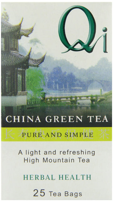 Qi Green Tea Pure and Simple 50g 25 Tea bags - 2 Pack