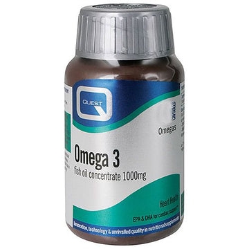 Quest OMEGA 3 FISH OIL 1000mg (100% EXTRA FREE) - 2 Pack