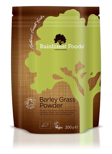 Rainforest Foods Organic New Zealand Barley Grass Powder 200g