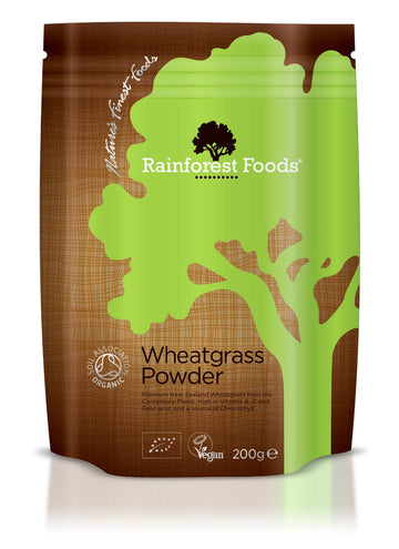 Rainforest Foods Organic New Zealand Wheatgrass Powder 200g