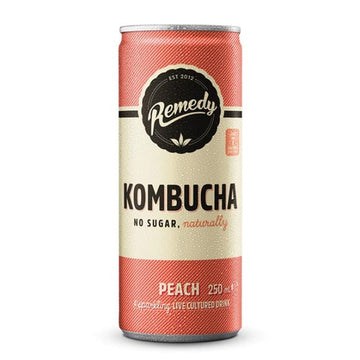 Remedy Kombucha Kombucha Peach 250ml - 12 Pack
