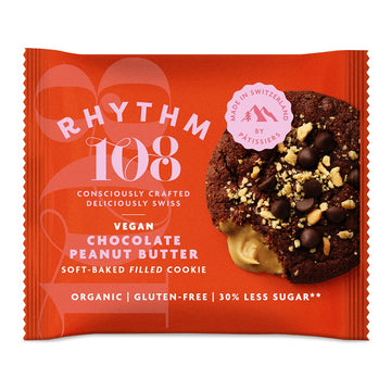 Rhythm 108 Soft Filled Cookie - Choc Peanut Butter 50g - 12 Pack