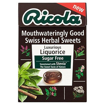 Ricola Liquorice Sugar Free Box with Stevia 45g - 20 Pack