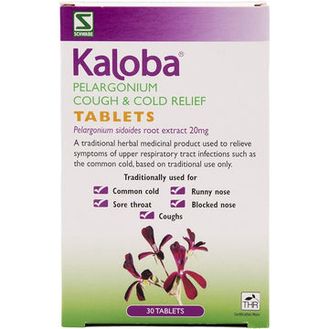 Schwabe Kaloba Pelargonium Cough & Cold Relief Tablets 30s