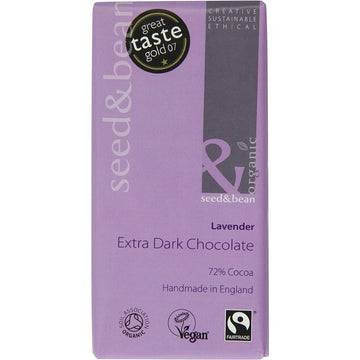 Seed & Bean Org Extra Dark Lavender Bar 75g - 10 Pack