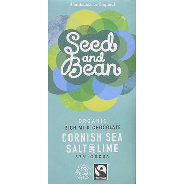 Seed & Bean Milk Choc with Lime & Sea Salt 75g - 10 Pack