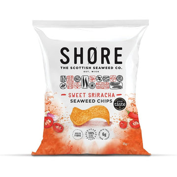Shore Scottish Seaweed Seaweed Chips - Sweet Sriracha 25g - 24 Pack