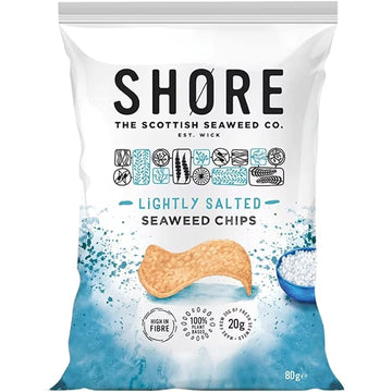 Shore Scottish Seaweed Seaweed Chips - Sea Salt - 6 Pack