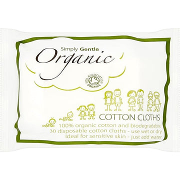 Simply Gentle Cotton Cloths x 30 Wipes