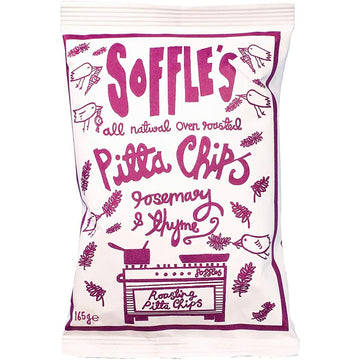 Soffles Pitta Chips Rosemary & Thyme Pitta Chips 165g - 9 Pack