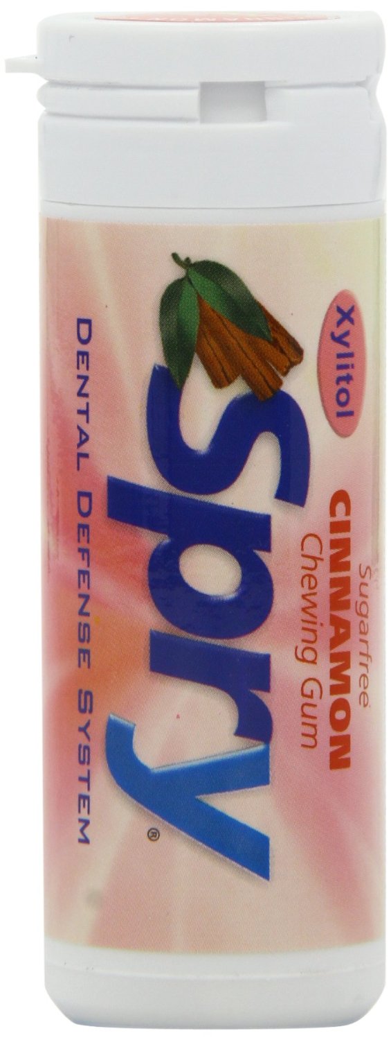 Spry Cinnamon Xylitol Gum - 27 piece tube - 6 Pack