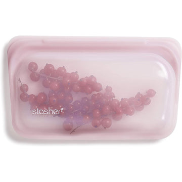 Stasher Snack Bag (Rose Quartz) 21cm x 14cm x 1.3cm / 290ml