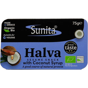 Sunita Organic Halva with Coconut Syrup 75g - 12 Pack