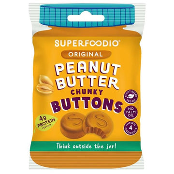 Superfoodio Peanut Butter Buttons - Original 20g - 15 Pack