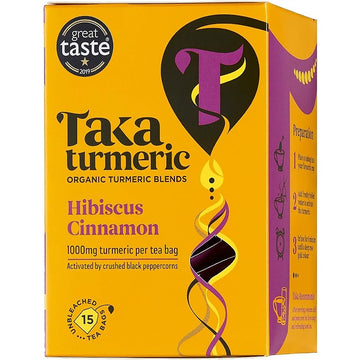 Taka Turmeric Organic Hibiscus Cinnamon - 15 tea bags