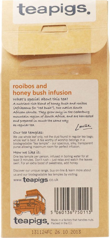 Teapigs honeybush & rooibos 15 tea temples