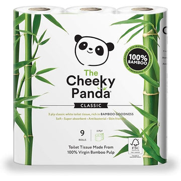 The Cheeky Panda FSC 100% Bamboo Toilet Tissue 9 Rolls