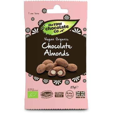 The Raw Chocolate Company Organic Raw Chocolate Almonds 25g - 12 Pack