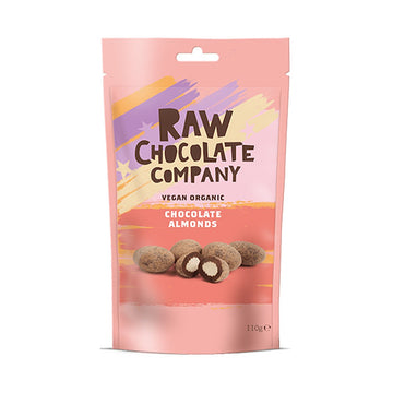 The Raw Chocolate Company Raw Organic Chocolate Almonds 110g - 6 Pack