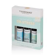 Tisserand Box of De-Stress contains 3 pulse point roller balls