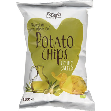 Trafo Organic Chips Fried in Extra Virgin Olive Oil 100g - 12 Pack