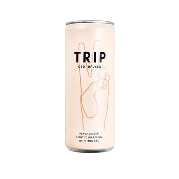 Trip Drink Ltd CBD infused drink with adaptogens - Peach Ginger 250ml - 24 Pack