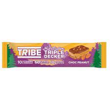 Tribe Vegan Chocolate Peanut Butter Plant Protein Bar- Vegan & GF 40g - 3 Pack