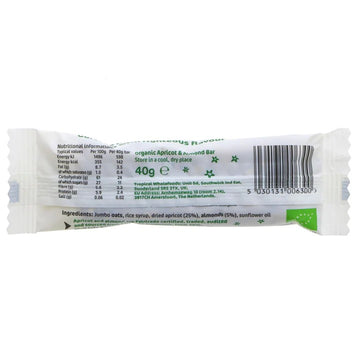 Tropical Wholefoods Organic Vegan Apricot & Almond Bar 40g - 18 Pack