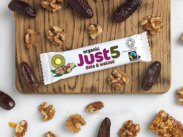 Tropical Wholefoods Vegan Organic Date & Walnut Bar 40g - 18 Pack