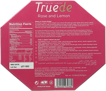 Truede Rose & Lemon Turkish Delight 300g