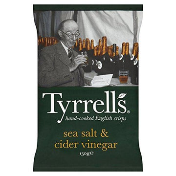 Tyrrells Sea Salt & Black Pepper Crisps 150g - 6 Pack