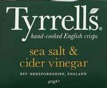 Tyrrells Sea Salt & Cider Vinegar Crisps 40g - 6 Pack