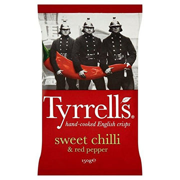 Tyrrells Sweet Chilli & Red Pepper Crisps 150g - 6 Pack