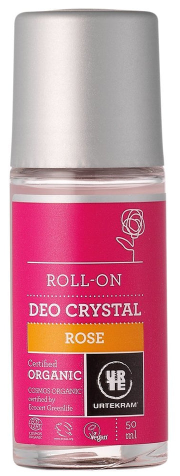 Urtekram Organic Crystal Deodorant Roll On Rose 50ml