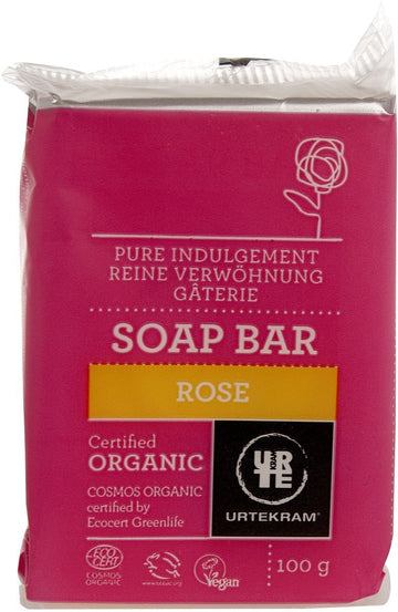 Urtekram Organic Rose Soap Bar 100g