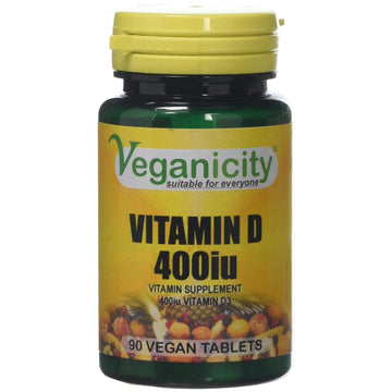 VEGANICITY Veganicity Vitamin D3 400iu (10mcg) 90Vtabs