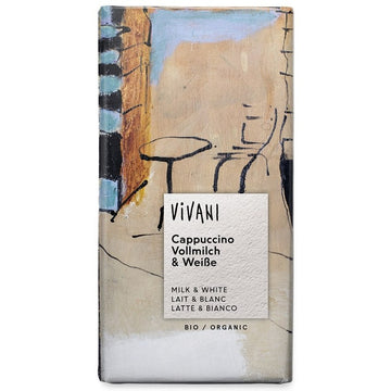 Vivani Milk White Cappuccino Chocolate Organic 100g - 10 Pack