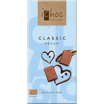 iChoc Classic Chocolate Vegan Organic 80g - 10 Pack