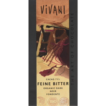 Vivani Dark 71% Chocolate Vegan Organic 100g - 10 Pack