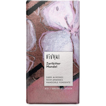 Vivani Dark Almond Chocolate 55% Vegan Organic 100g - 10 Pack