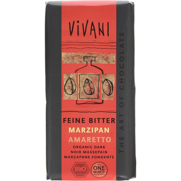 Vivani Dark Marzipan Amaretto 60% Chocolate Organic 100g - 10 Pack
