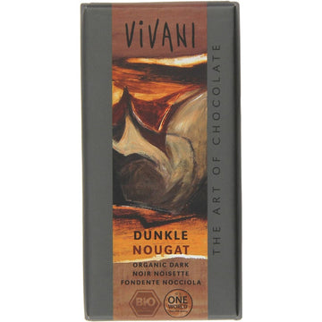 Vivani Dark Nougat Chocolate Vegan Organic 100g - 10 Pack