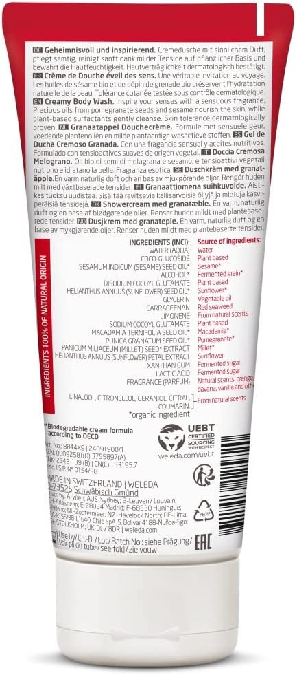 Weleda Inspire Pomegranate Creamy Body Wash 200ml