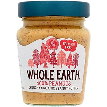 Whole Earth 100% Peanuts Crunchy Organic Peanut Butter 227g