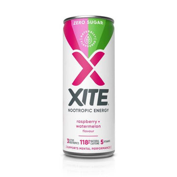 Xite Energy XITE Natural Energy Raspberry and Watermelon 330ml - 12 Pack